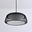 Lampe suspendue noire avec abat-jour ouvert et LED dimmable - Milani