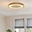 Ventilateur de plafond Cakir LED avec abat-jour en rotin - couleur réglable