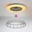 Ventilateur de plafond Cakir LED avec abat-jour en métal - couleur réglable