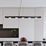 Suspension Sesto 5 lumières - noir avec détails dorés