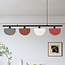 Suspension Colore 4 lumières - abat-jour interchangeables aux teintes neutres