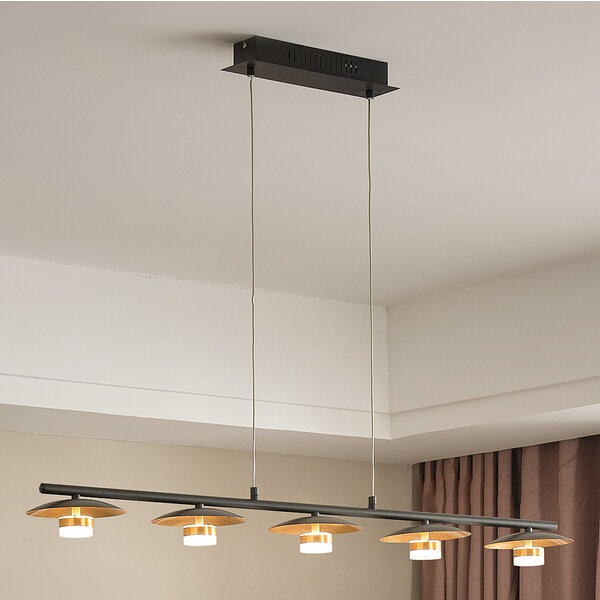 Suspension moderne Martha 5 lumières à LED intégrée, dimmable