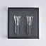Applique extérieure 2 lumières Gabriella - inox noir avec verre
