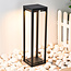 Lampe d'extérieur solaire sur pied Marcello à détecteur - noir