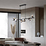 Lampe suspendue avec verre fumé, 6 lumières - Ovais