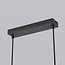 Lampe suspendue avec verre fumé, 6 lumières - Ovais