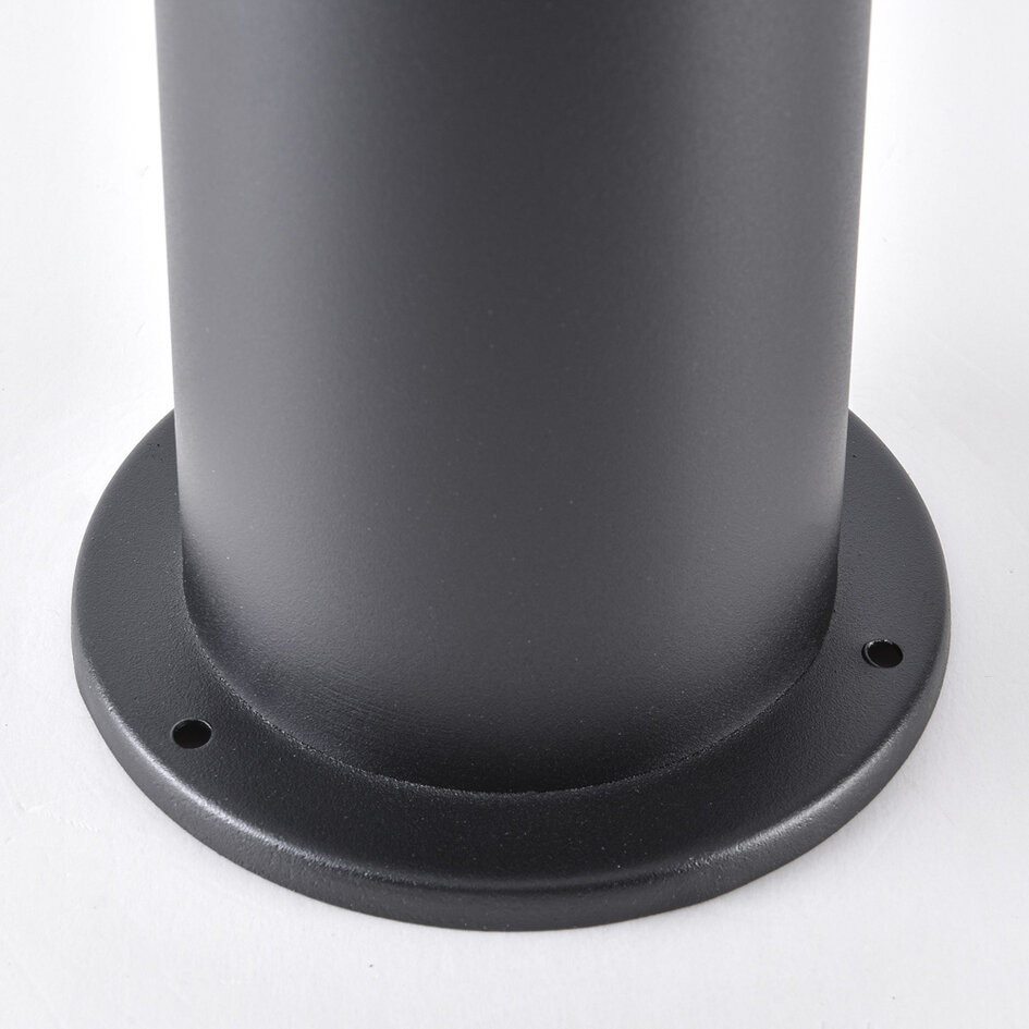 Lampe d'extérieur sur pied Elia en acier inoxydable noir - 50 cm
