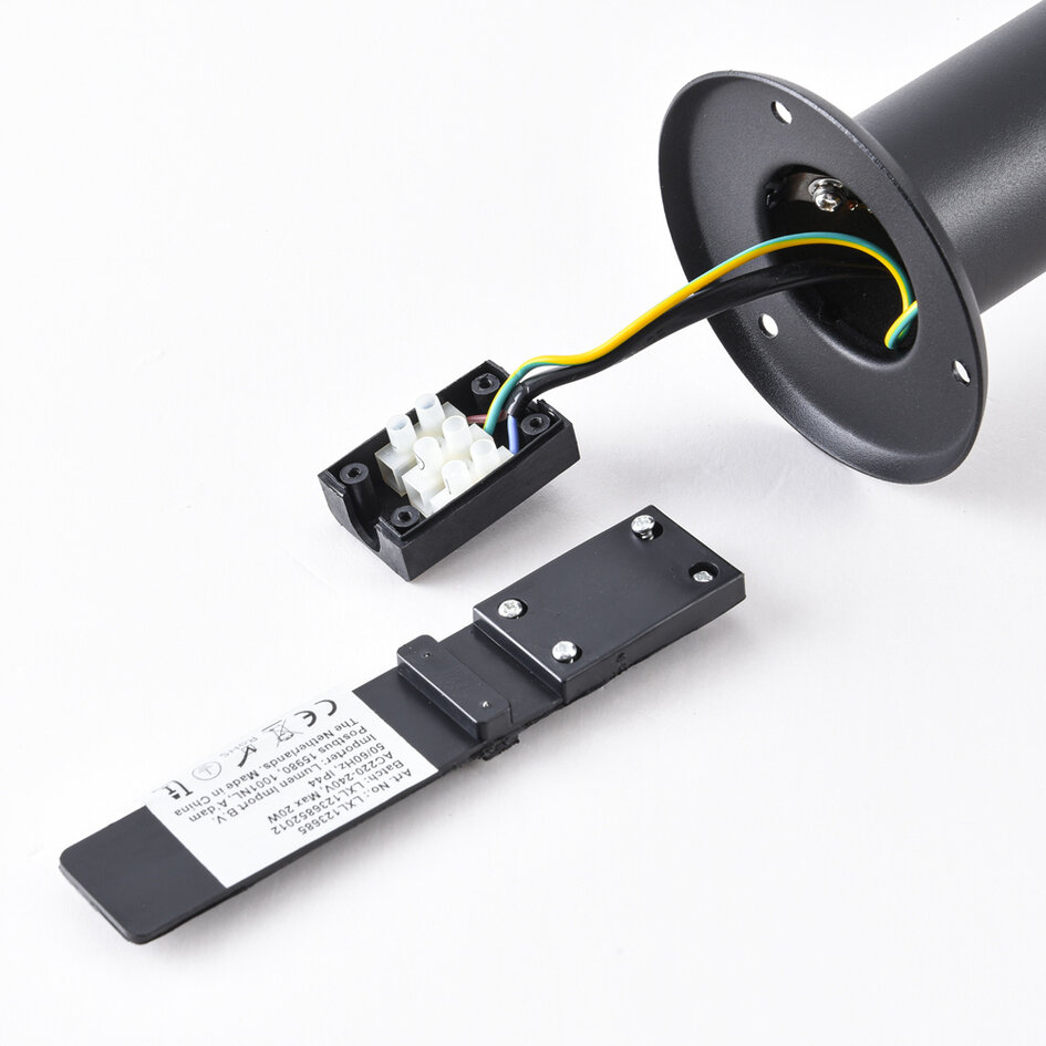 Lampadaire moderne Bruno noire, 80 cm