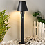 Lampe d'extérieur sur pied Bruno noire avec détecteur - 80 cm