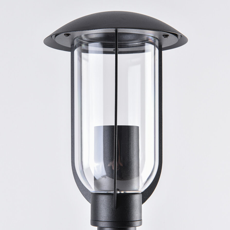 Lampe d'extérieur sur pied Alessandro en acier inoxydable noir - 80 cm