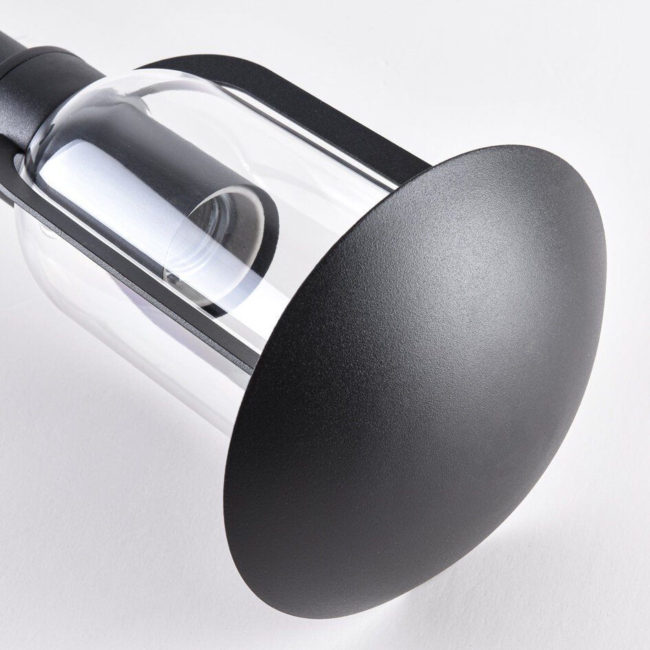Lampe d'extérieur sur pied Alessandro en acier inoxydable noir - 80 cm