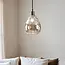 Suspension Verona - globe goutte en verre cognac