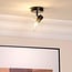 Plafonnier Jenthe 1 lumière - noir et verre transparent