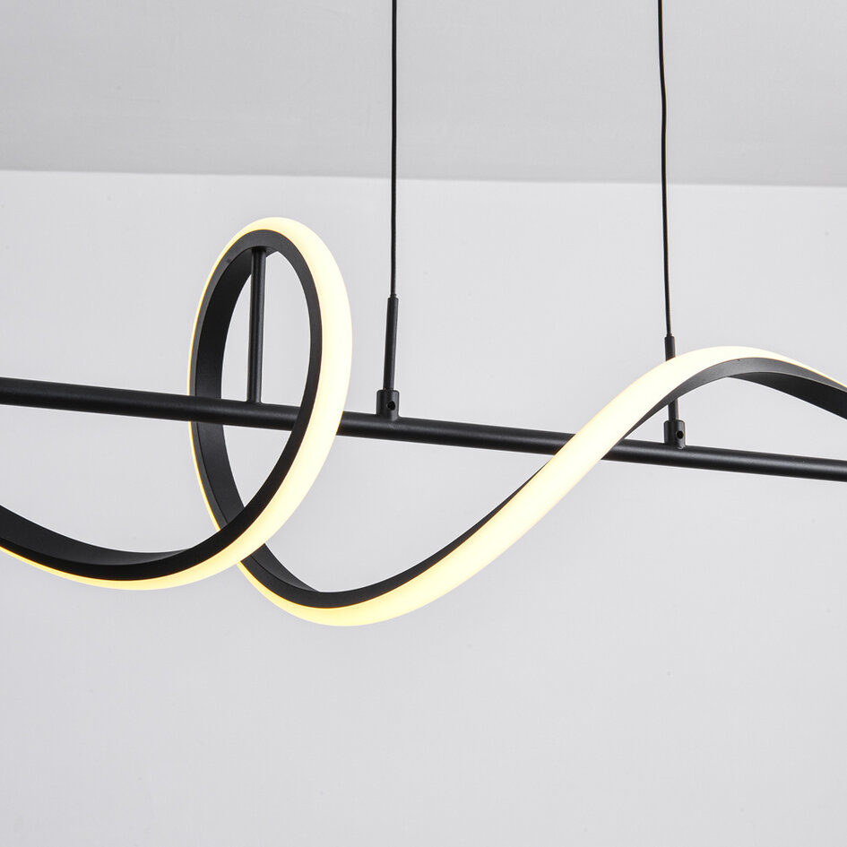 Suspension design noire avec LEDs dimmables - Ches