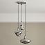 Suspension design Bari 3 lumières en verre chromé