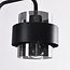 Lampadaire noir Fyke en verre fumé