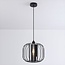 Suspension Dila en verre fumé - barreaux en métal