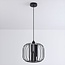 Suspension Dila en verre fumé - barreaux en métal