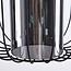 Lampe suspendue noire Dila avec verre fumé