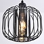Lampe suspendue Dilan avec verre fumé, 3-lumières - noir