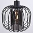 Lampe suspendue Dilan avec verre fumé, 3-lumières - noir