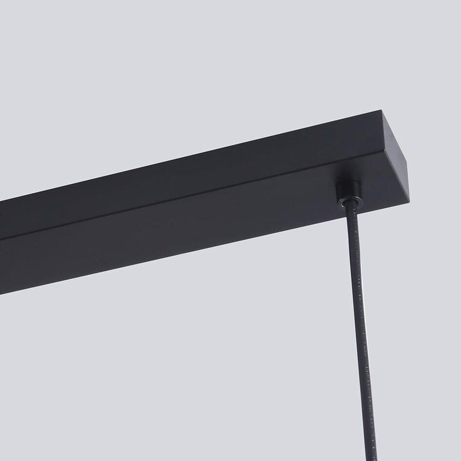 Suspension Dilan 3 lumières en verre fumé - barreaux en métal