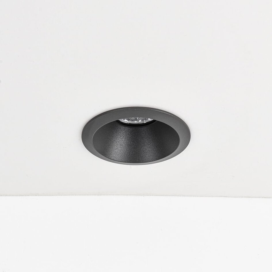 Spot encastrable Meya 9W avec anneau format 3 - gris foncé