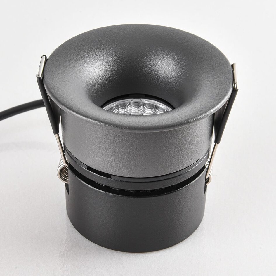Spot encastrable Meya 9W avec anneau format 2 - gris foncé