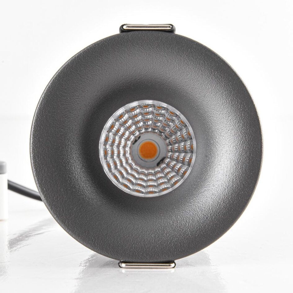 Spot encastrable Meya 9W avec anneau format 2 - gris foncé