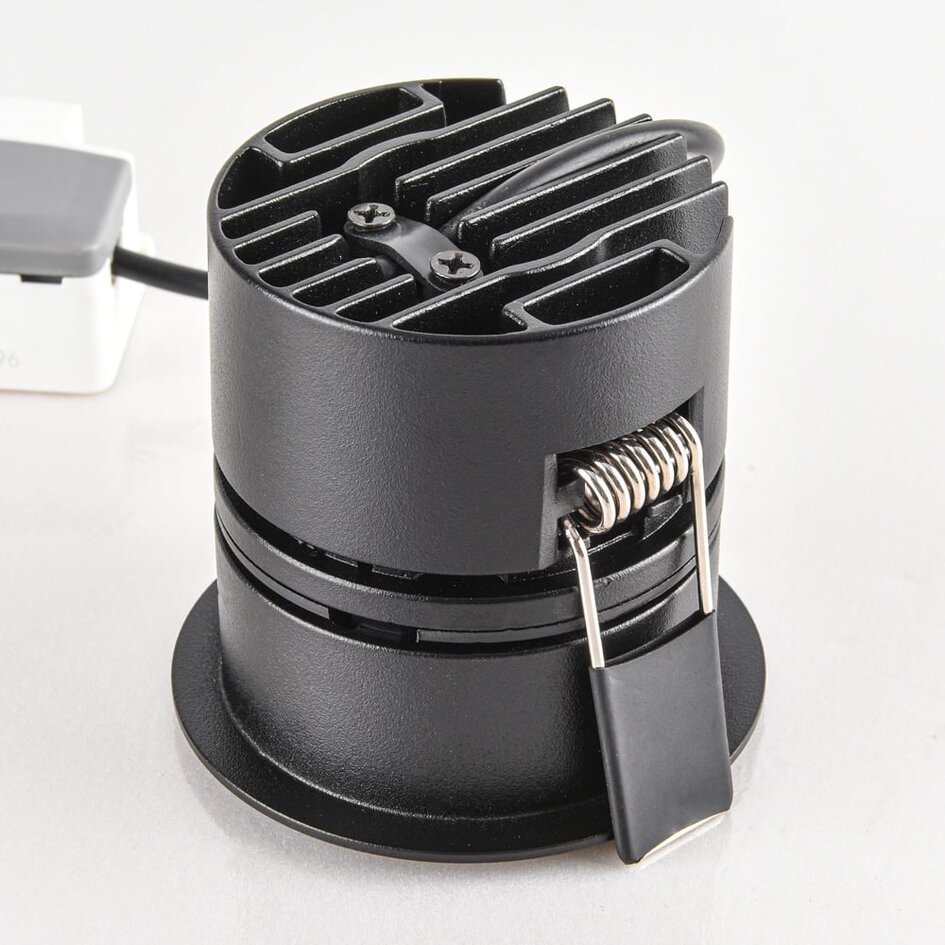 Spot encastré 9W Meya avec anneau 3 - noir