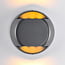 Applique murale extérieure ronde Geoffrey - noire avec LED intégrée
