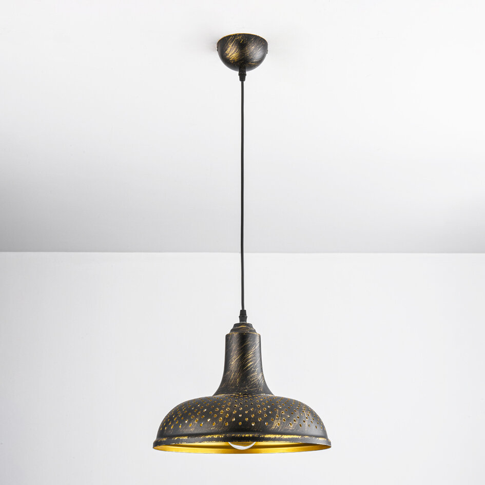Lampe suspendue industrielle bronze - Marrakech