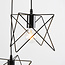 Suspension industrielle Star 3 lumières en métal noir
