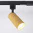 Système de rail moderne monophasé 1,5 mètres noir avec aspect bois de chêne - Loek