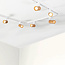 Spot sur rail monophasé Loek - blanc avec aspect bois acajou