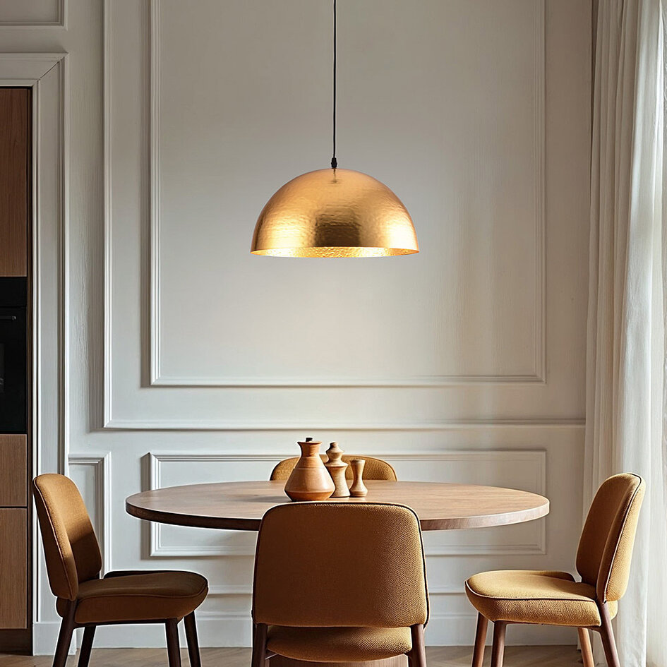 Lampe suspendue design or - Luna