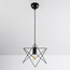 Suspension industrielle Star en métal noir