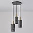 Suspension minimaliste Valji 3 lumières à abat-jour noirs