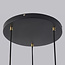 Suspension minimaliste avec abat-jour noir, 3 lumières - Valji