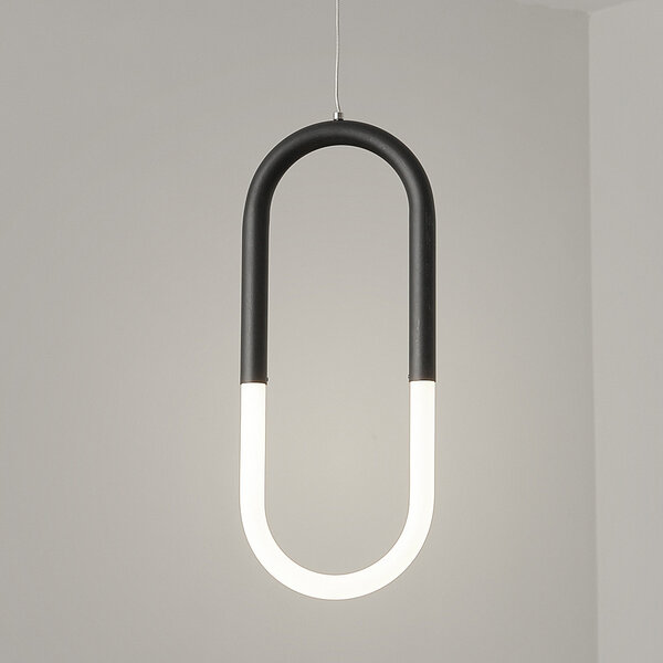Suspension design Rohr - noir avec LED intégrée