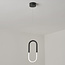 Suspension design Rohr - noir avec LED intégrée