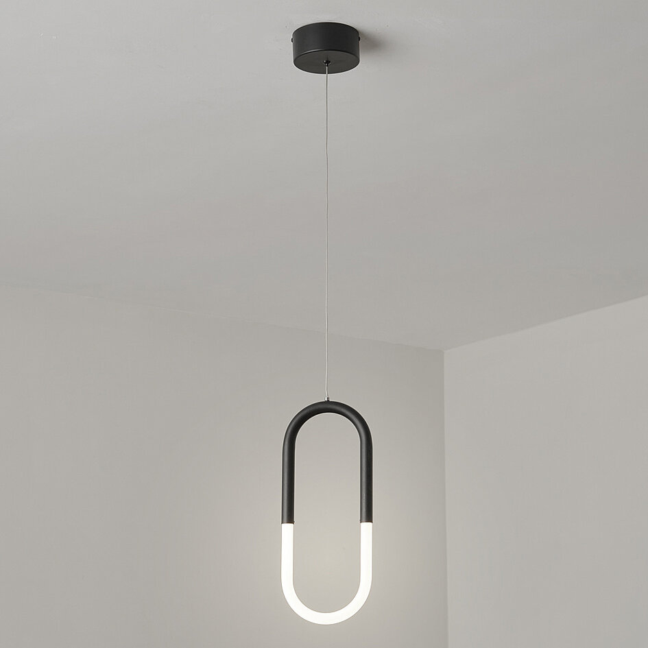 Lampe suspendue design Rohr - noir