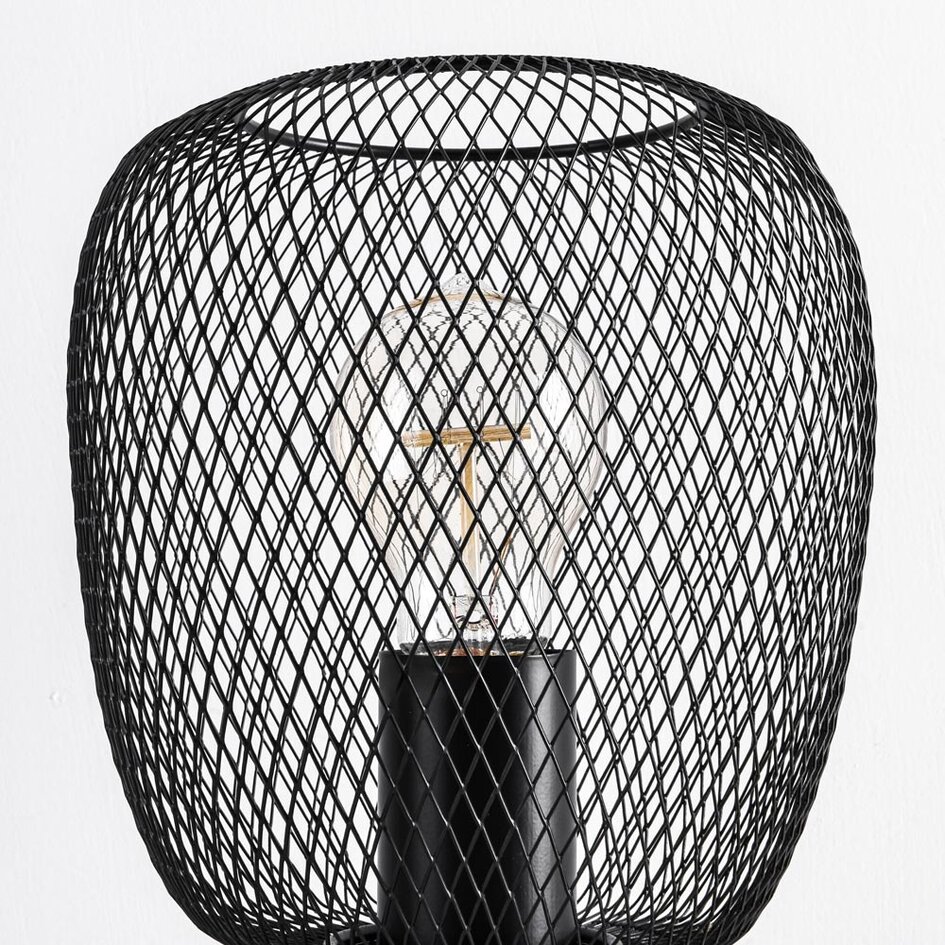 Lampe de table industrielle noire avec construction en métal - Prison