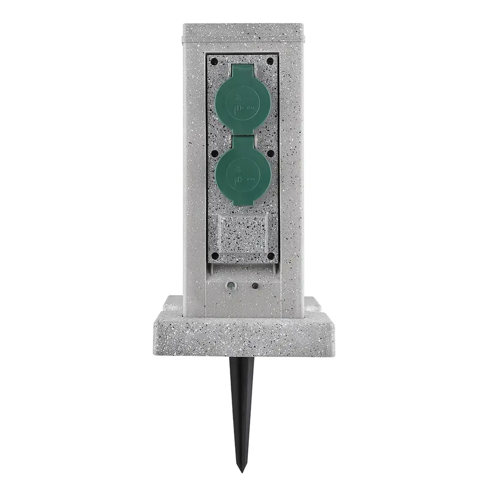 Prise extérieure Smart Wifi 4 voies IP44 - aspect pierre