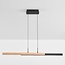 Suspension design dimmable à 3 niveaux Leia - noire avec bois clair