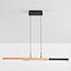Suspension design dimmable à 3 niveaux Leia - noire avec bois clair
