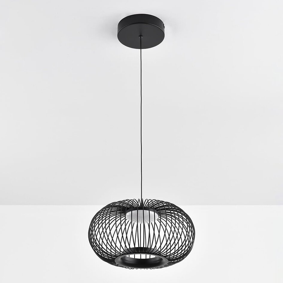 Lampe suspendue noire Kato avec gradation à 3 niveaux