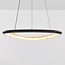 Lampe suspendue Celda avec LED à 3 niveaux de gradation en noir-chrome