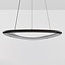 Lampe suspendue Celda avec LED à 3 niveaux de gradation en noir-chrome