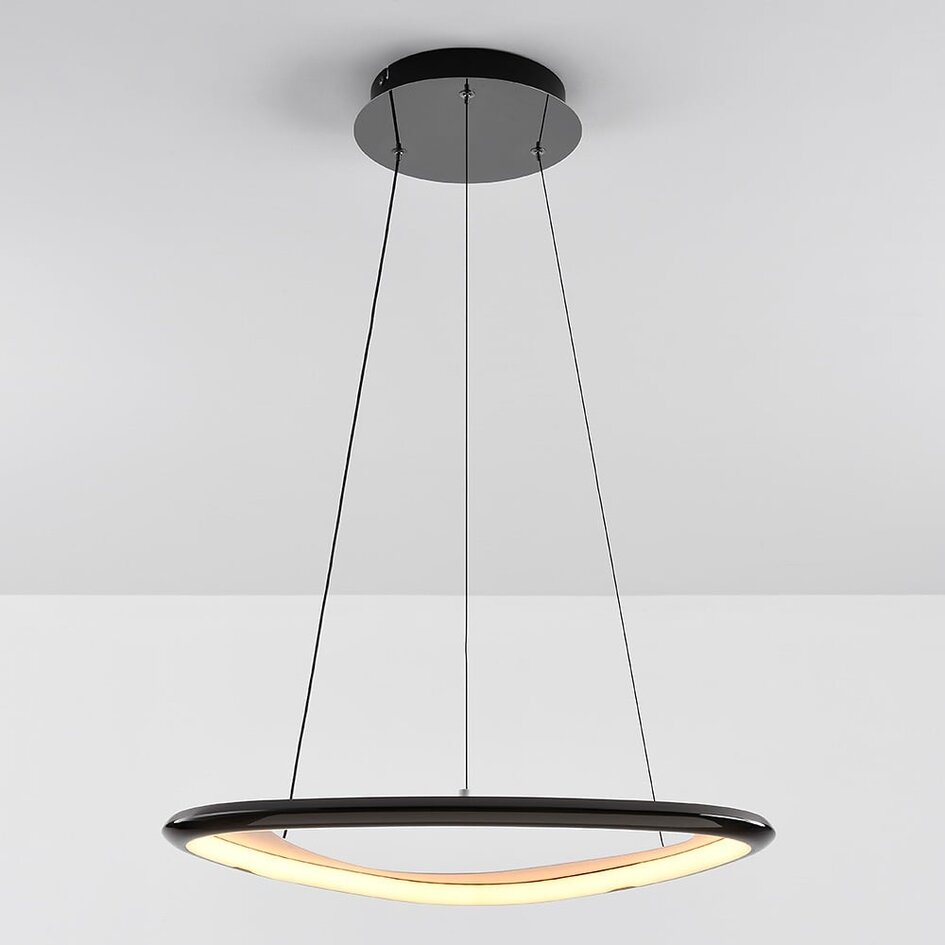 Suspension Celda en chrome noir, variateur à 3 niveaux